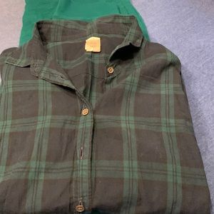 Vintage circa 2011  Crew Blackwatch Plaid The Perfect Shirt sz. 12